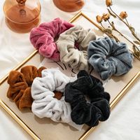 Fashion New  Pure Color Simple Hair Scrunchies main image 3