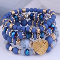 Bohemian Metal Peach Heart Multi-layer Bracelet main image 8