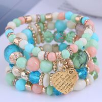 Bohemian Metal Peach Heart Multi-layer Bracelet sku image 2