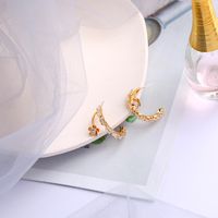 Flower Retro Micro-inlaid S925 Silver Needle Earrings main image 1