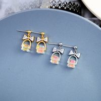 S925 Boucles D&#39;oreilles En Argent Bowknot Exquises main image 1