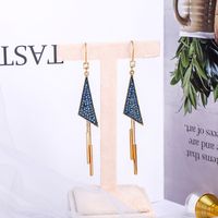 Long Triangle Tassel Earrings main image 2