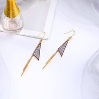 Long Triangle Tassel Earrings main image 4