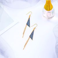 Long Triangle Tassel Earrings main image 5