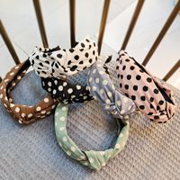 Wide-brimmed Fabric Retro Fashion Polka Dot Headband main image 3