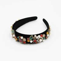 Baroque Inlaid Colorful Rhinestones Headband sku image 2