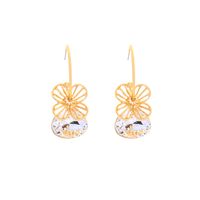 S925 Silver Fashion Hollow Flower Earrings sku image 1