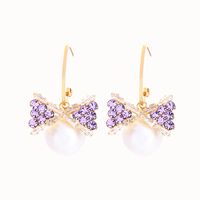 Pearl Sweet Bow Earrings sku image 2