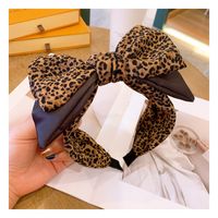 Leopard Print Big Bow Wide Headband sku image 5