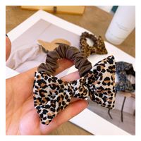 French Leopard Print Hair Scrunchies sku image 3