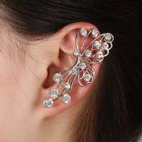 Korean Fashion Butterfly Hollow Diamond Ear Bone Clip sku image 1
