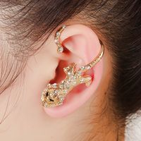 Boucles D&#39;oreilles En Alliage De Diamant Créatif Gecko sku image 1