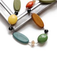 Colorful Wood Beads Long Necklace main image 4