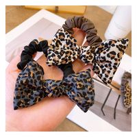 French Leopard Print Hair Scrunchies main image 2