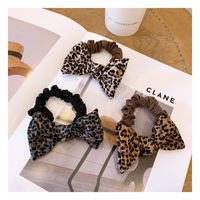 French Leopard Print Hair Scrunchies main image 6