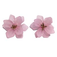 Silver Needle Acrylic Flower Fashion Earrings main image 6