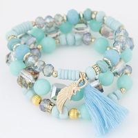 Fashion Metal Crystal Bead Multi-layer Bracelet main image 8