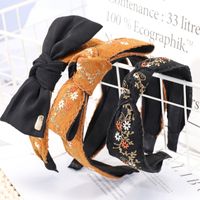 Ethnic Embroidery Lace  Floral Bowknot Fabric Hairband main image 2