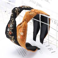 Ethnic Embroidery Lace  Floral Bowknot Fabric Hairband main image 5