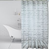Polyester Waterproof Shower  Gray Brick Wall Printing Shower Curtain main image 3