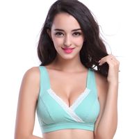 Nursing  Cotton No Steel Ring Vest Type Cross Sleep Bra main image 5