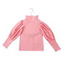 Slim High-neck Middle And Small Children's Tops sku image 1