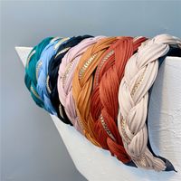 Zipper Strip  Silk Satin Twist Braid Headband main image 4