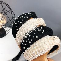 Korean  Pearl  Lace Knotted Headband main image 5