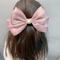 Trendy Fabric Large Double-layer Bow Hairpin main image 2