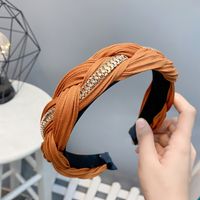 Zipper Strip  Silk Satin Twist Braid Headband sku image 7