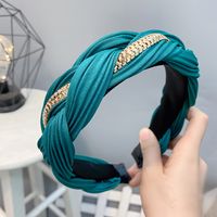 Zipper Strip  Silk Satin Twist Braid Headband sku image 5