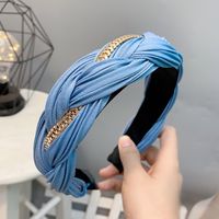 Zipper Strip  Silk Satin Twist Braid Headband sku image 2