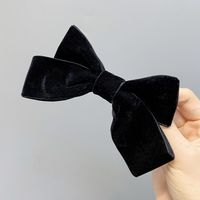 Gold Velvet Bow Hairpin sku image 1