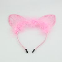 Lace Cat Ears Fine Hair Band Solid Colorheadband sku image 3