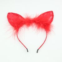 Lace Cat Ears Fine Hair Band Solid Colorheadband sku image 5