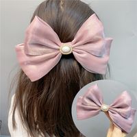Trendy Fabric Large Double-layer Bow Hairpin sku image 4