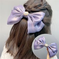 Trendy Fabric Large Double-layer Bow Hairpin sku image 5