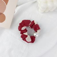 Korean  Simple Pearl Hair Scrunchies sku image 2