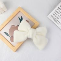 Plush Big Bow  Warm Imitation Mink Velvet Top Clip sku image 1