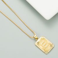 Copper Plated 18k Gold Letter Fashion Pendant Necklace sku image 5