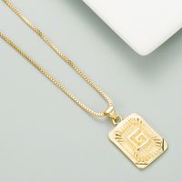 Copper Plated 18k Gold Letter Fashion Pendant Necklace sku image 6