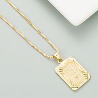 Copper Plated 18k Gold Letter Fashion Pendant Necklace sku image 8