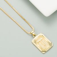 Copper Plated 18k Gold Letter Fashion Pendant Necklace sku image 19
