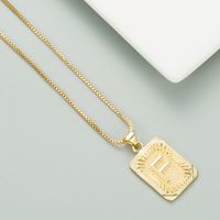 Copper Plated 18k Gold Letter Fashion Pendant Necklace sku image 26