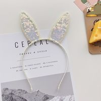 Korean  Crystal Sequin Rabbit Ears Cartoon Cute  Headband sku image 12