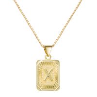 Copper Plated 18k Gold Letter Fashion Pendant Necklace main image 3