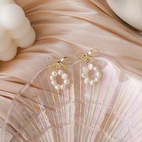 S925 Silver Needle Pearl Bow Earrings main image 3