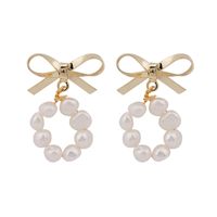 S925 Silver Needle Pearl Bow Earrings main image 6