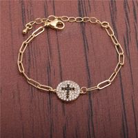 Micro-inlaid Zircon Cross Adjustable Bracelet main image 3