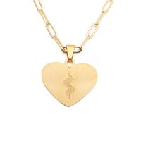 Titanium Steel Heart Lightning Necklace main image 2